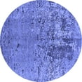 thumbnail image 1 of Ahgly Company Indoor Round Oriental Blue Industrial Area Rugs, 6' Round, 1 of 4