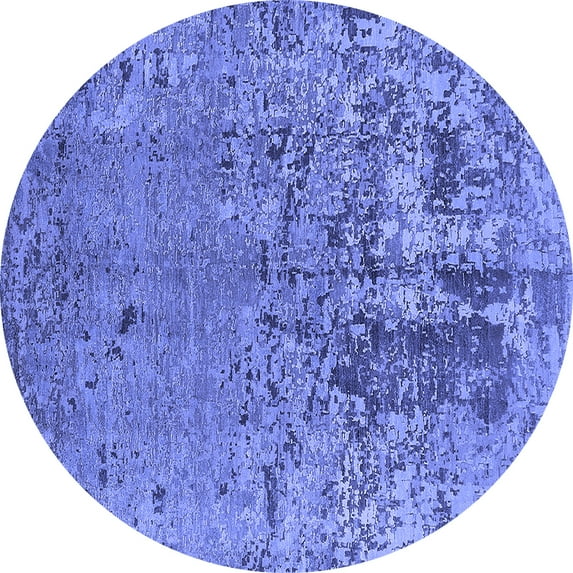 Ahgly Company Indoor Round Oriental Blue Industrial Area Rugs, 6' Round