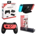 thumbnail image 2 of 3 in 1 Accessory Kit for Nintendo Switch & Switch OLED – Game Disk Holder, Controller Grips, Charging Dock, Monster Hunter Design Bundle, 2 of 5