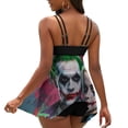 thumbnail image 4 of Film Harley Quinn Joker Women's Split Skirt Swimwear Two-Piece Swimsuit Backless Bikini Set Summer Holiday Beach Adjustable Bathing Suit, 4 of 6