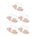 thumbnail image 3 of Qarigey Pendientes de araña estilo bohemio Retro bohemio abanico borla oreja colgante aro pendiente para playa mujeres niñas boda par rosa Type2 NO2 Qarigey CBP455351, 3 of 4