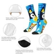 thumbnail image 3 of Silaia Bluey Print Adult Socks, Athletic Socks, Mens and Womens Crew Cushion Socks,Work Athletic Running Socks,Casual Breathable Socks, 3 of 6