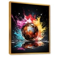 thumbnail image 2 of Designart "Lively Bowling Lane in Pink Tones" Sports Framed Wall Art - Modern Pink Bowling Entryway Framed Wall Art Print, 2 of 6