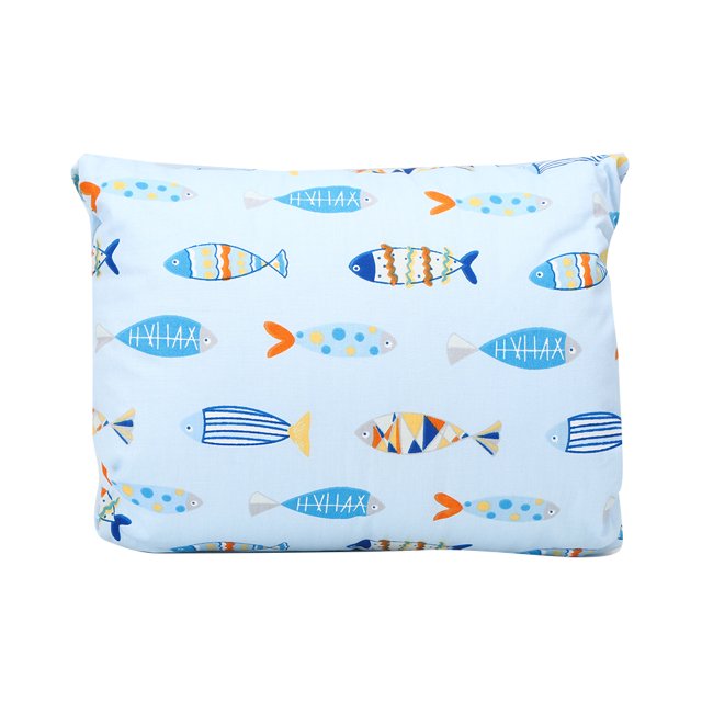 Almohada de lactancia para bebé, almohada multifunción para lactancia materna, soporte para bebé, pez pequeño azul