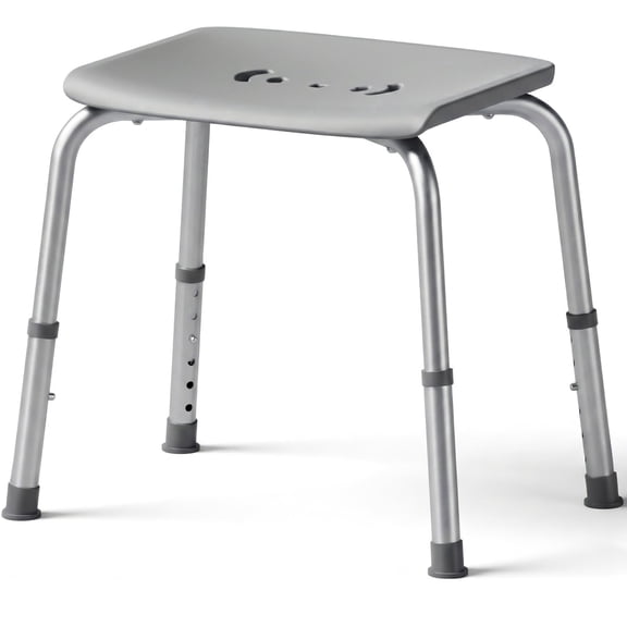 Adjustable Shower Stool, 6-Height Bath Chair for Elderly, 500 lb Capacity, No Tools Required, Mother's Day Gift