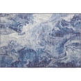 thumbnail image 2 of Addison Rugs Mayfield Premium Machine Washable Transitional Abstract Blue Rectangle Rug, 1'8" X 2'6" Machine Washable Transitional Abstract Blue Oversized Sherpa Throw Blanket, 2 of 6