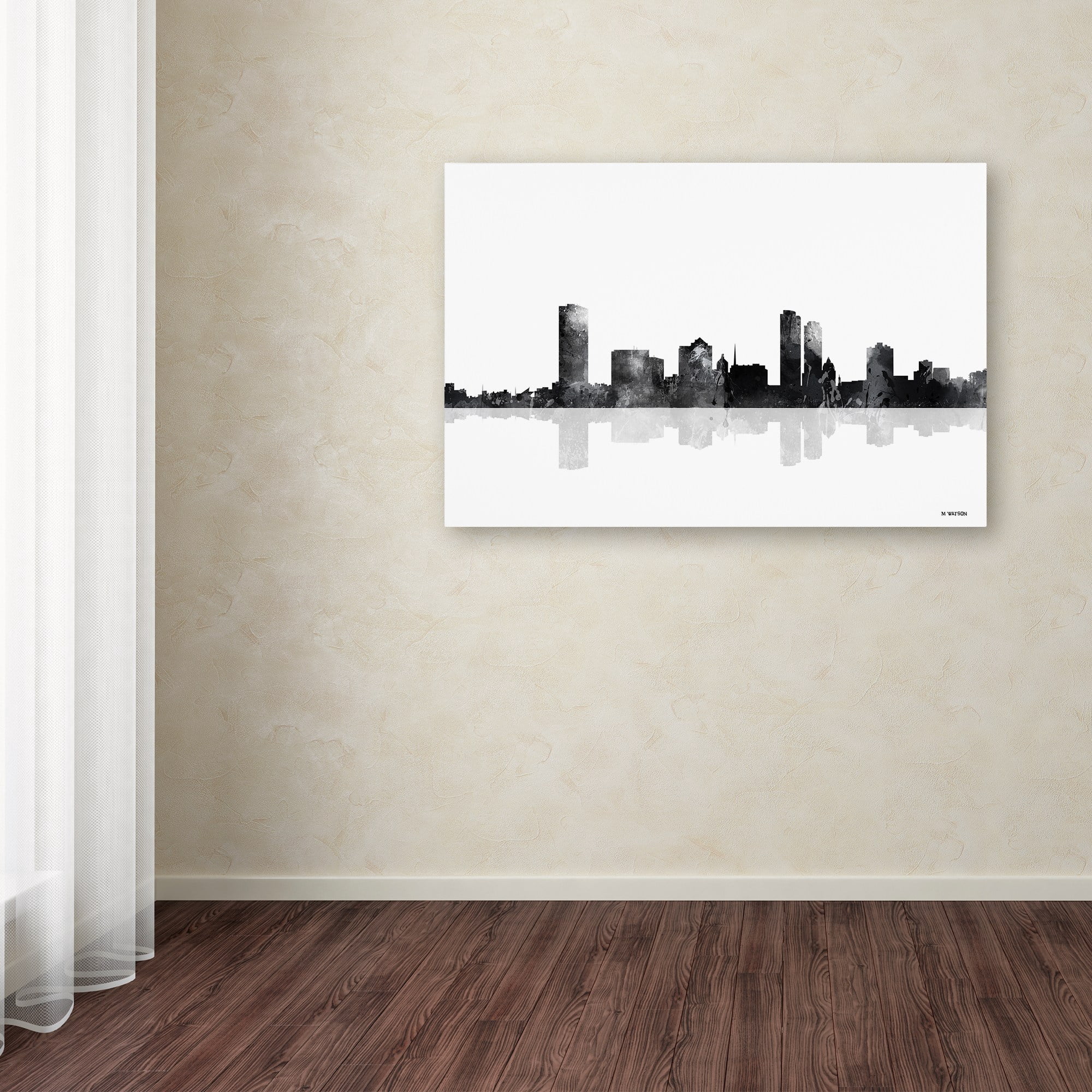 Trademark Fine Art "Milwaukee Wisconsin Skyline BG-1" Canvas Art by Marlene Watson