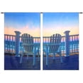 thumbnail image 2 of HGmart Blackout Curtains for Bedroom Thermal Insulated Curtains - Room Darkening Curtains with Rod Pocket for Living Room 52"x84" - Seaside Seat 3D Print Window Drape 2 Panels, 2 of 7