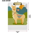 thumbnail image 3 of FMSHPON Cute Alpaca Clipboard Hardboard Wood Nursing Clip Board and Pull for Standard A4 Letter 13x9 inches, 3 of 6