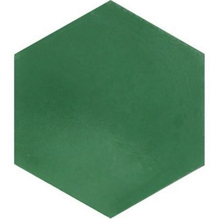 Original Mission Tile HEX-910 8X9 8 x 9 in. Hexagonal Cement Tile Vert Fonce - Box of 12