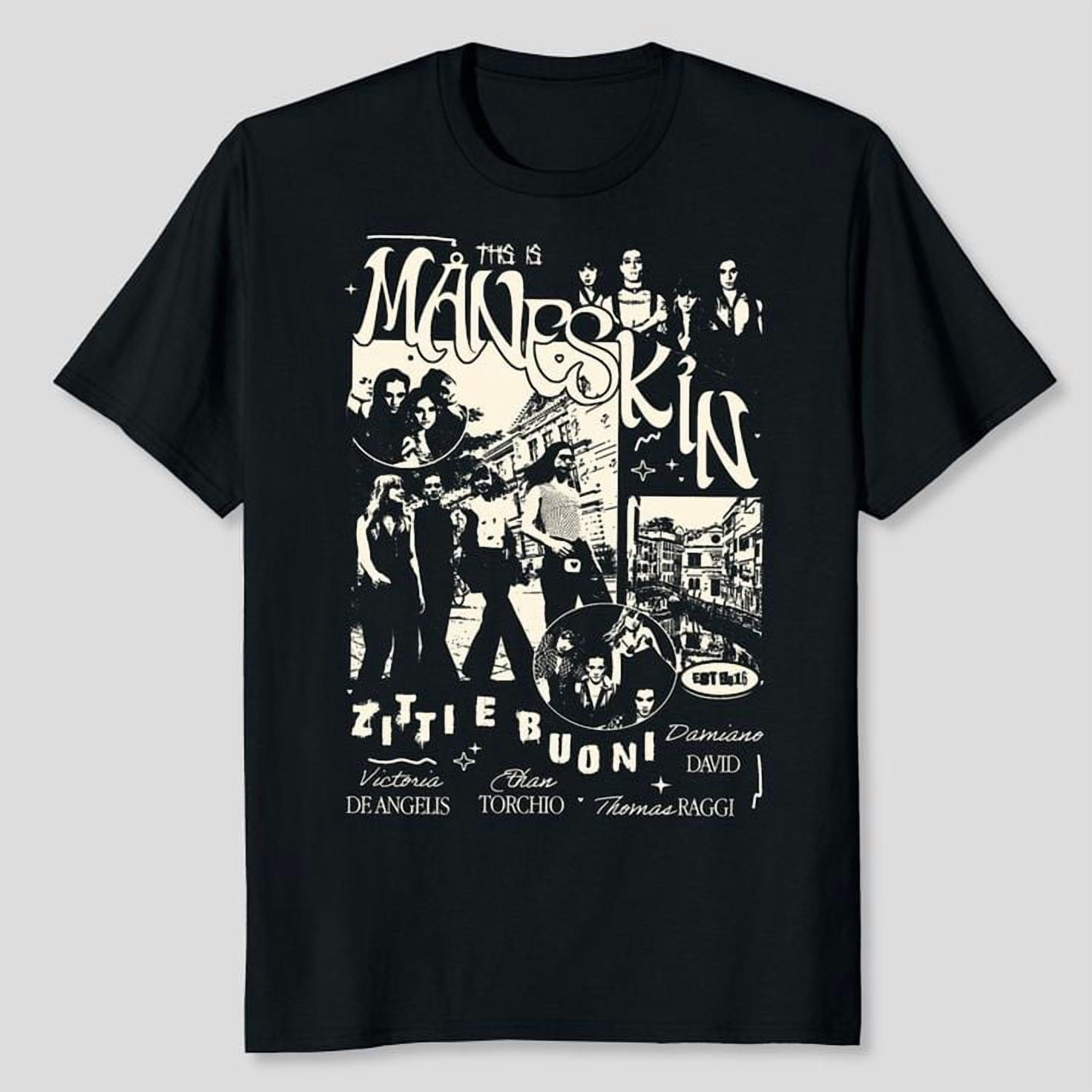 Maneskin T-Shirt, Maneskin Rock Band T-Shirt, Men's And Women's