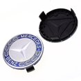 thumbnail image 3 of Auspicious-4pc 75mm Center Wheel Caps Rim Emblem Logo Blue For Mercedes Benz, 3 of 3