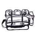 thumbnail image 3 of Professional Clear PVC Makeup Kits Organizer Make up Set Bag Carry All Artist Transparent Travel Cosmetic Bag with 6 External Pockets & Tissue Holder, 3 of 4