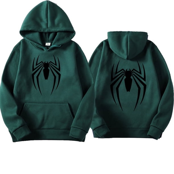 2024 nueva sudadera con capucha para hombre, moda urbana, sudadera con estampado de araña, sudadera de lana para mujer, sudadera con capucha de Spiderman para hombre