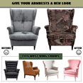 thumbnail image 6 of HELLHERO Dead Leaf Pattern Design 2 Pieces Armchair Slipcover, Non-slip Elastic Bottom Wingback Chair Cover Spandex Fabric Wingback Chair Slipcover for Living Room Home, 6 of 7
