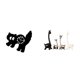 thumbnail image 1 of Reloj de pared con forma de gato, estatua de jirafa de cerámica, estatua de ciervo y alce, adorno decorativo silencioso sin , acrílico y cerámic, 1 of 8