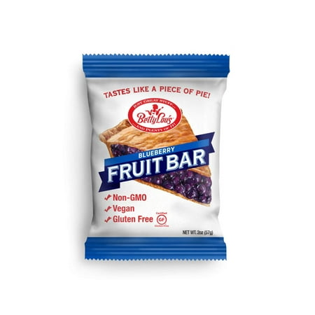 Betty Lou s Blueberry Fruit Bars Vegan Gluten Free Snacks 12 Ct.