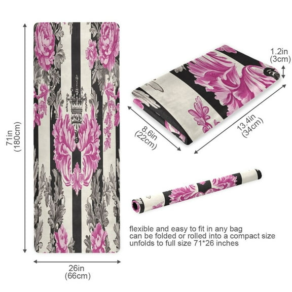 BZSMCE Yoga Mat Women Floral Crown Fitness Mat