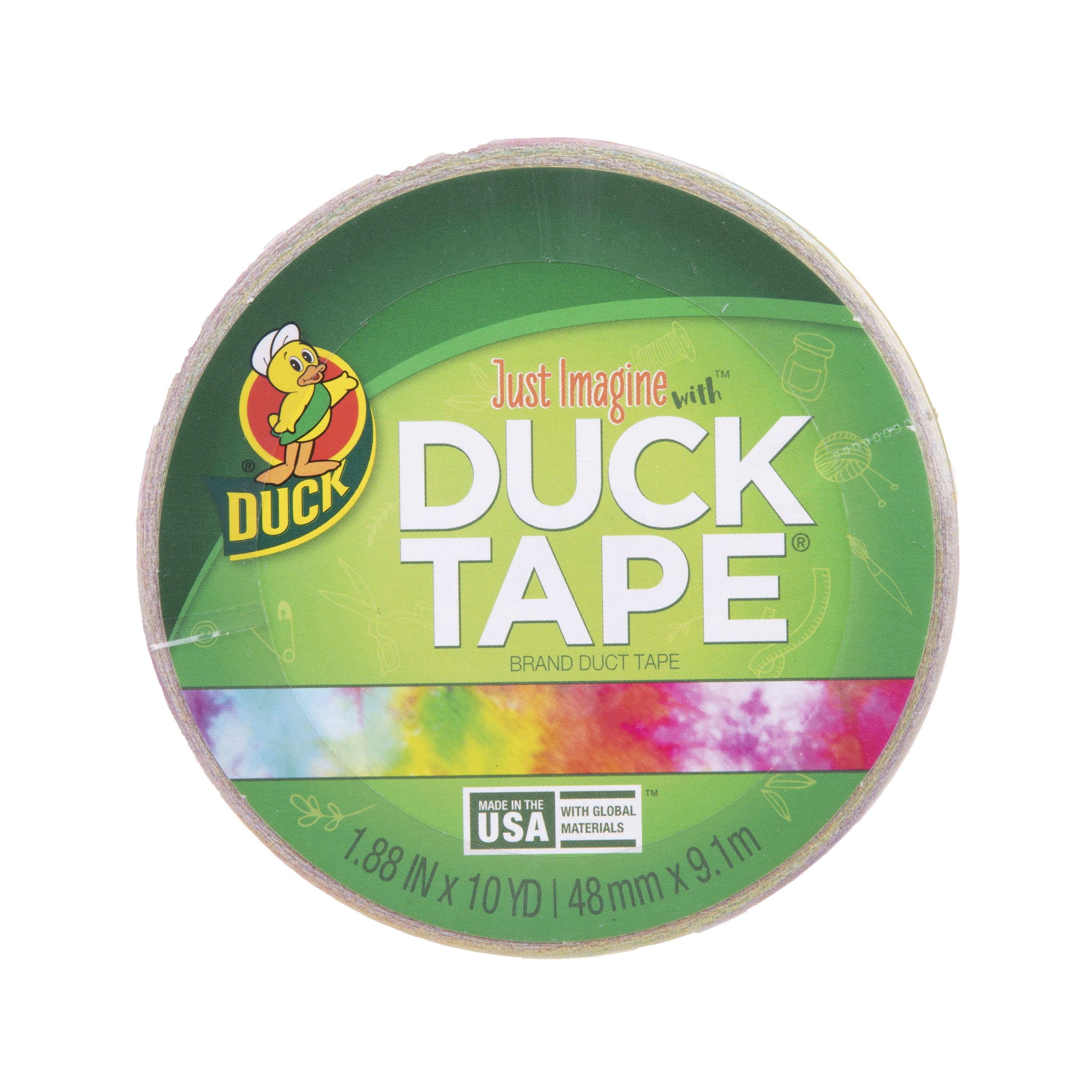 Duck Brand 1.88 in. x 10 yd. Multicolor Tie-dye Duct Tape 