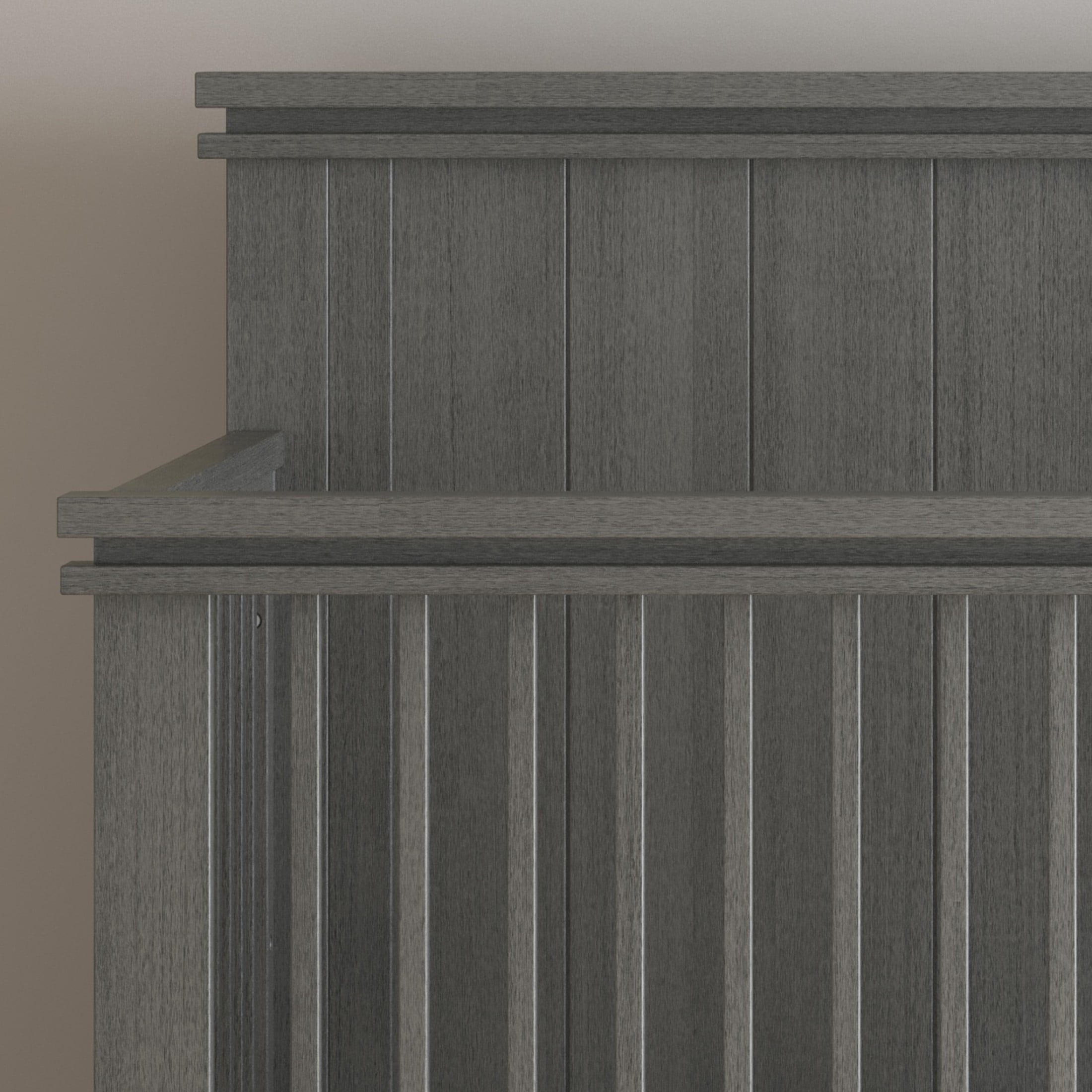 Child Craft Denman 4-in-1 Convertible Crib, Craftsman Panel Design, 2 Mattress Heights, Midnight Gray
