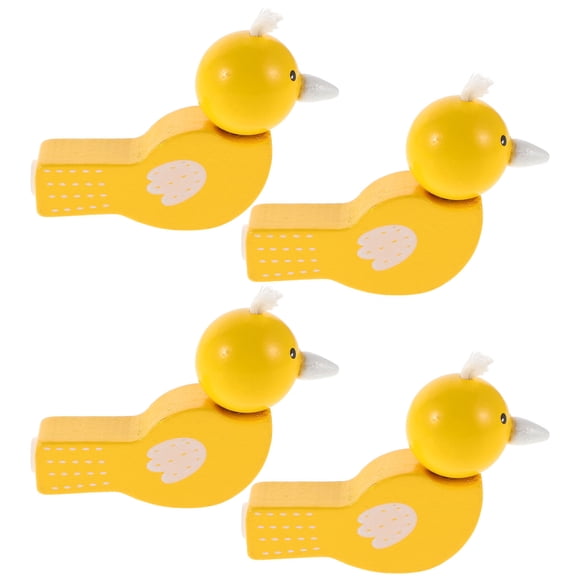 Phenofice Train Whistle For Kids 4Pcs Wooden Bird Shape Musical Toys For Childrens Playtime Birthday Party