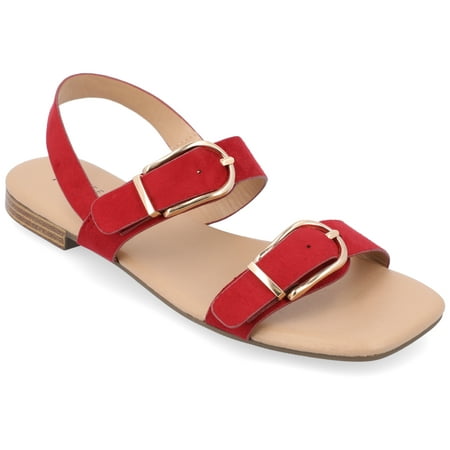 

Journee Collection Womens Twylah Low Stacked Heel Sling Back Sandals