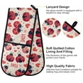 thumbnail image 4 of Dailycode Double Sided Oven Mitt with Loop Heat Resistant Kitchen Long Potholders 7" x 35" Ladybugs Heart Love, 4 of 6