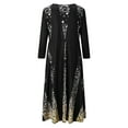 thumbnail image 4 of Ketyyh-chn99 Womens Dresses Fall Dress Casual Loose Maxi Dress Gold,XL, 4 of 5