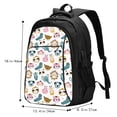 thumbnail image 5 of Balery Cartoon Animals Print USB Charging Backpack for Men and Women - Water-Resistant, Anti-Theft Laptop Backpack with USB Port for Travel, Work, School, and College, 5 of 7