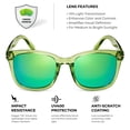 thumbnail image 5 of Square Polarized Mirrored Sunglasses for Women Colorful 80's Anti-Glare TR90 Frame UV Protection Sun Glasses, 5 of 7