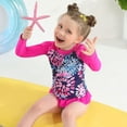 thumbnail image 6 of GYRATEDREAM Girls Two Piece Rash Guard Swimsuit Bathing Suit Long Sleeve UPF 50+ Summer Beach Swimwear 2-Piece Set for 6-7Y, 6 of 9