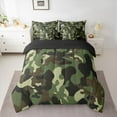 thumbnail image 2 of Castle Fairy Brown Green Camo Twin Bedding Sets 7-Piece for Kids Children Teens,Plaid Camouflage Bedding Comforter Set Microfiber,Abstract Geometric Breathable Sheet Sets,Super Cozy Room Decor, 2 of 8