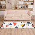 thumbnail image 2 of Yayeee Runner Rug for Bedroom 2'x6' Machine Washable Hallway Non Slip Mat, White Geometric, 2 of 8