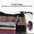 thumbnail image 4 of Guardurnaity Gorro de punto a rayas Y2K, con adorables estrellas y orejas de gato, accesorio de moda y gorro de punto con forma de oreja de gato. Sombreros negro, 4 of 6