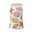 thumbnail image 4 of PAYOHTO Summer Tank Tops for Women Seashell Starfish On Twill Workout Sleeveless Shirts, 4 of 8