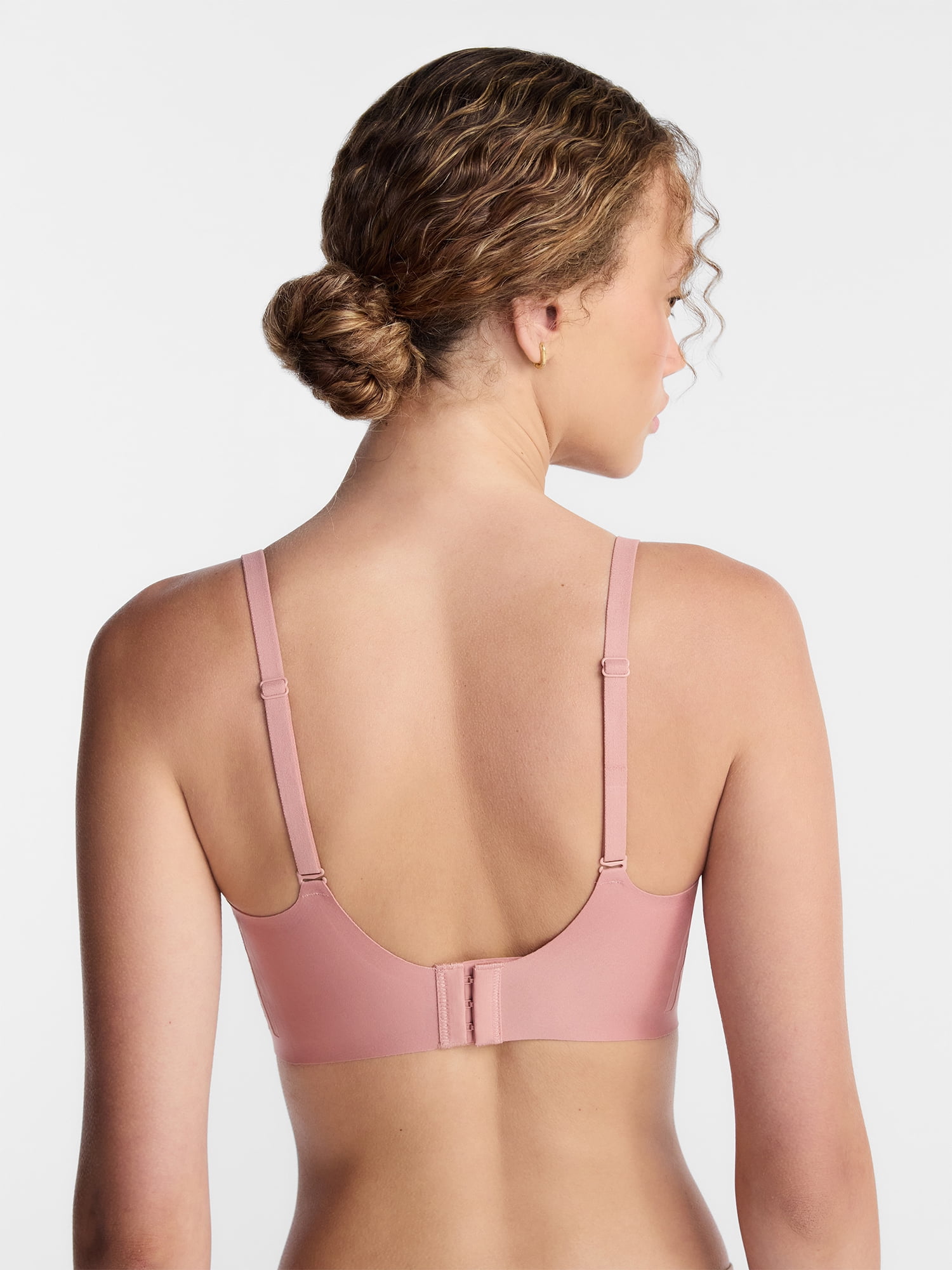Joyspun Women’s Wireless Bonded Bra with Mesh Inserts, Sizes XS-XXXL
