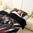 thumbnail image 3 of Manfei Speed Motocross Twin Comforter Sets，Speed Games Bedding Set，Red White,Black Reversible,2pcs,1 Comforter and 1 Pillowcase, 3 of 7
