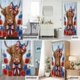 thumbnail image 5 of Shower Curtain Bathroom Set Independence Day Farmhouse Cow Waterproof Fabric Shower Curtains with Grommets&Hooks, White Blue Red Flower Animal Privacy Bath Curtain for Bathtub 72x72in, 5 of 9