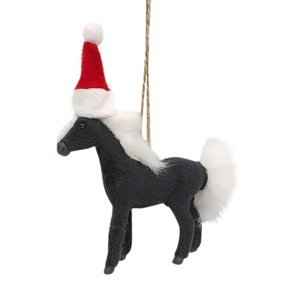 Zmeidao Christmas Hanging Horse Figurines Plastic Decorative Horse Ornament for Christmas Tree, Realistic Horse Birthday Party Supplies for Kids Boys Girls