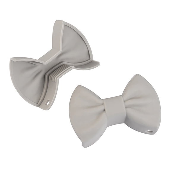 OIUR 2Pcs Kitchen Pot Clip Bow-Shaped Cooking Oven Glove Silicone Pot Holders Non-Slip Grip for Hot Cookware
