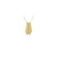 thumbnail image 1 of Zircon Cubique Channel Set Ligne Droite Pendentif en Or Jaune 14 Ct 0.50 CT TGWJewelry Cadeau, 1 of 5