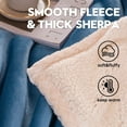 thumbnail image 2 of Homieway Blue Sherpa Blankets, Kids Size Fleece Throw Blankets, Soft and Fuzzy Blanket for, Sofa, Couch, Camping and Travel, 40" x 50", 2 of 6