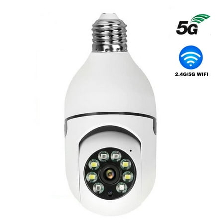 

Light Bulb Security Camera - 2.4Ghz WiFi 1080P 5G Cam with 2 Way Audio (02)