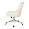 thumbnail image 6 of Amelia Office Chair in Linen Natural Fabric with Chrome Base, 6 of 11