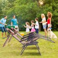 thumbnail image 4 of Gymax Chaise Longue Inclinable Pliante avec Auvent Pare-Soleil Porte-Gobelet Brun, 4 of 10