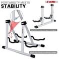 thumbnail image 5 of 5 CORE Guitar Stand 2 In 1 Electric Acoustic Bass Banjo Stand Strong Metal Double A-Frame Folding Guitar Holder with Padded Foam Sleeves White - GSS 2N1 WH, 5 of 10