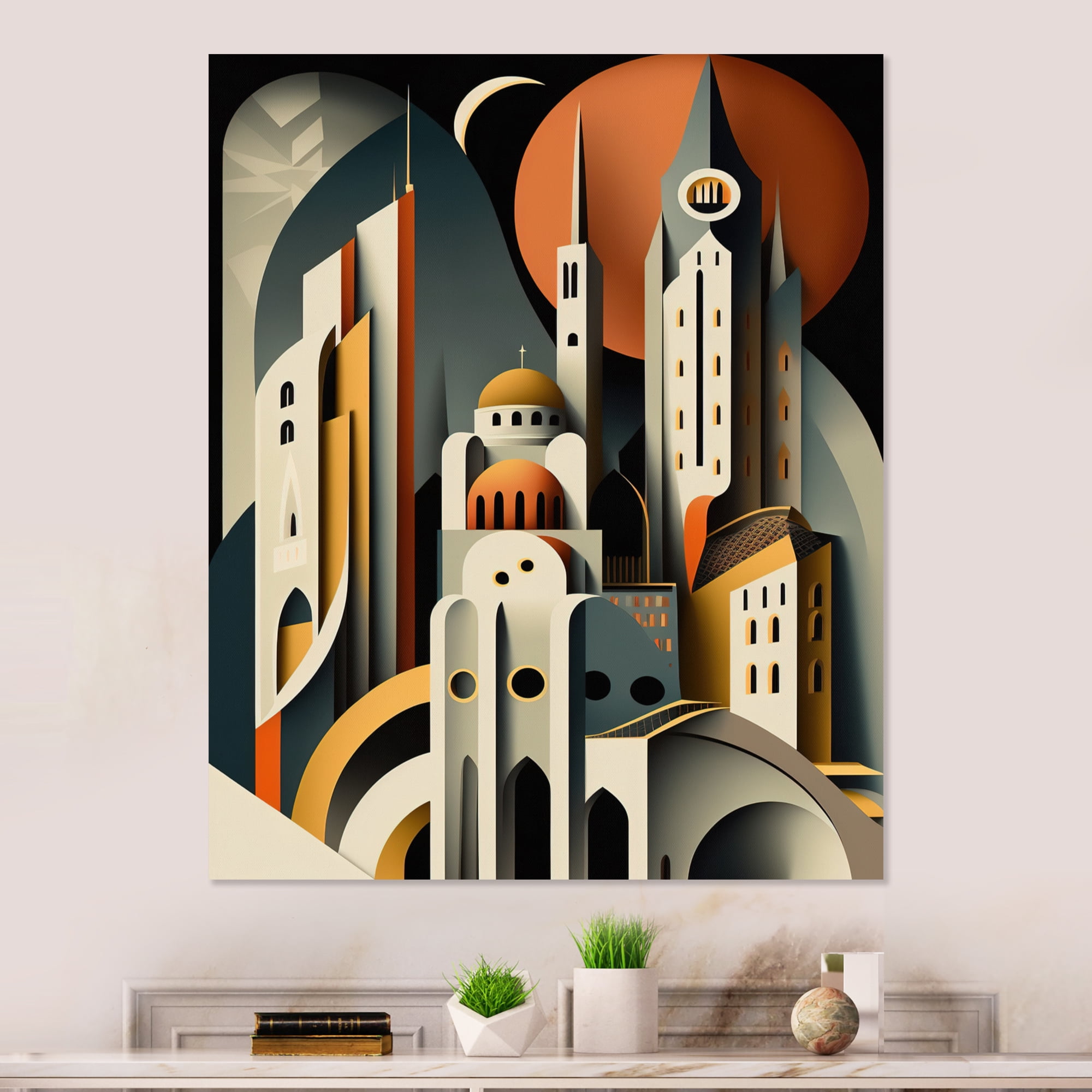 Designart Fantasy Cityscape III Canvas Wall Art