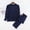 Navy # Mens Pajamas Sets, variant on Modal Pajamas Sets for Men Comfy Soft Sleepwear Long Sleeve Shirts and Drawstring Pants Casual 2 Pieces Stylish Mens Loungewear Plain