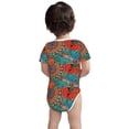 thumbnail image 3 of Yiaed Mandala Colorful Print Infant Climbing Short Sleeve Onesie One-Piece Baby Bodysuit Clothes 0-12 Months -6 Months, 3 of 6