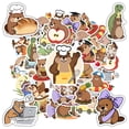 thumbnail image 6 of 35pcs Adorable Kids Stickers Bear Stationery Funny Animal for Phone Luggage Laptop, 6 of 9